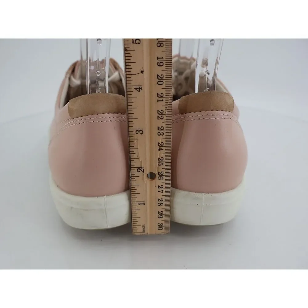 Ecco Women's Soft 7 Sneaker Size 43 12 Pink Blush Leather Lace Up Shoes Comfy